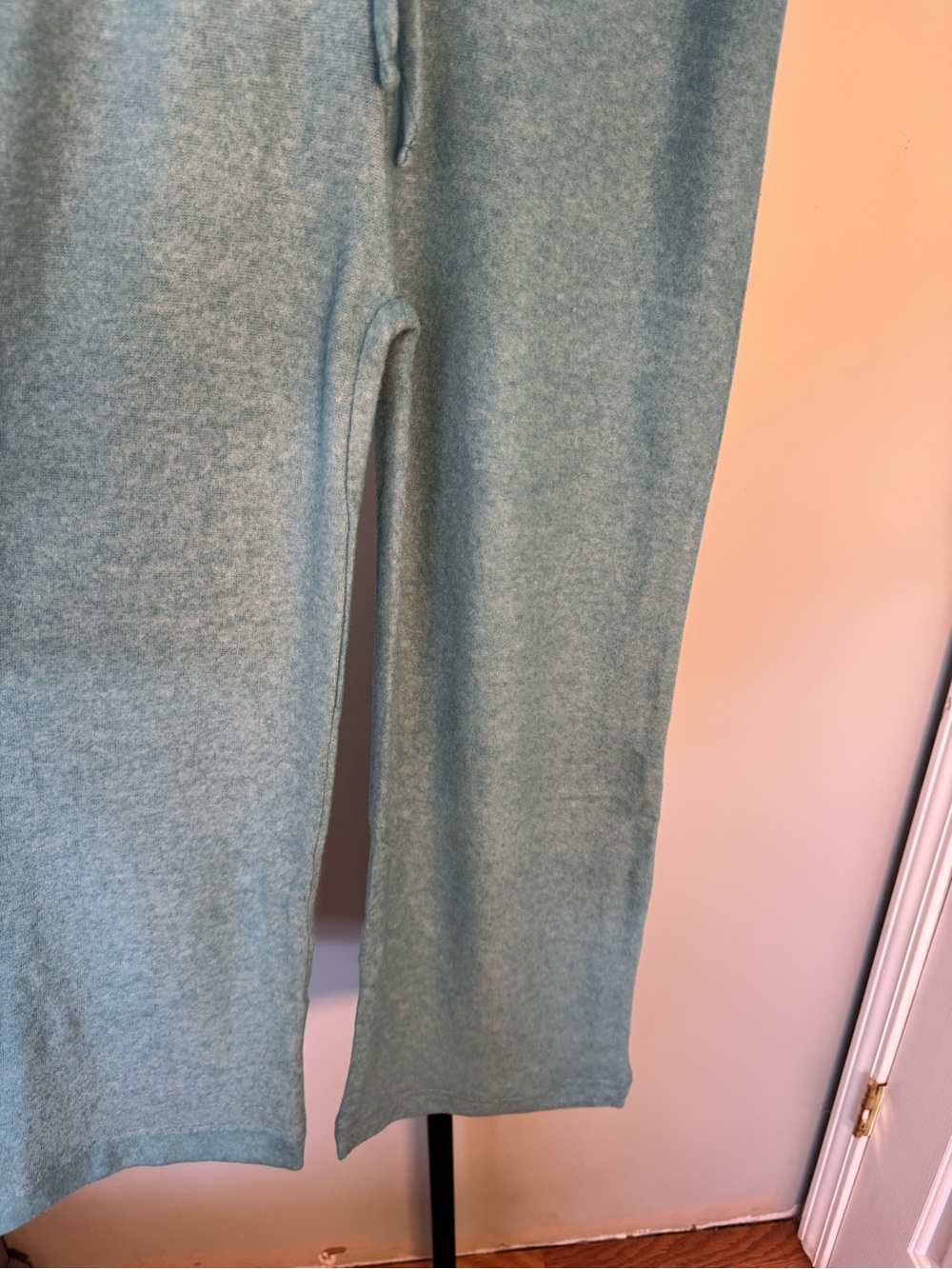 NWOT Zenana Brushed Hacci wide leg pants Dusty Teal size small - Picture 6 of 7